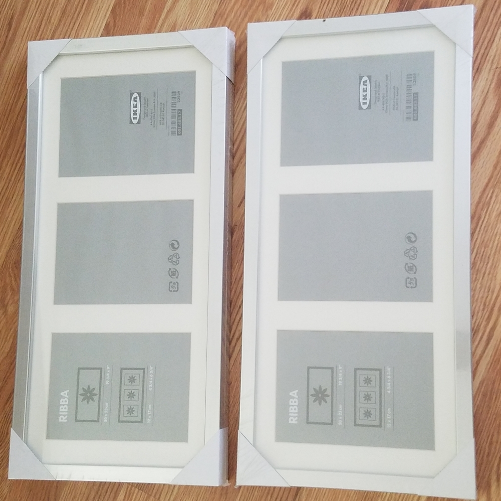 Two IKEA RIBBA frames, silver